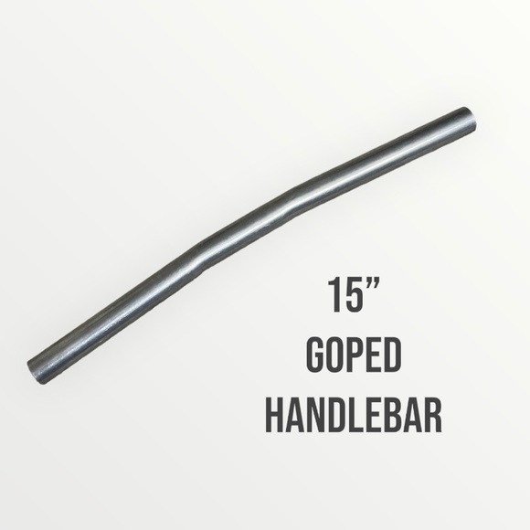15.25" wide dual bend 7/8" handlebar 2 slight bends with tumbled aluminum finish - Picture 1 of 6